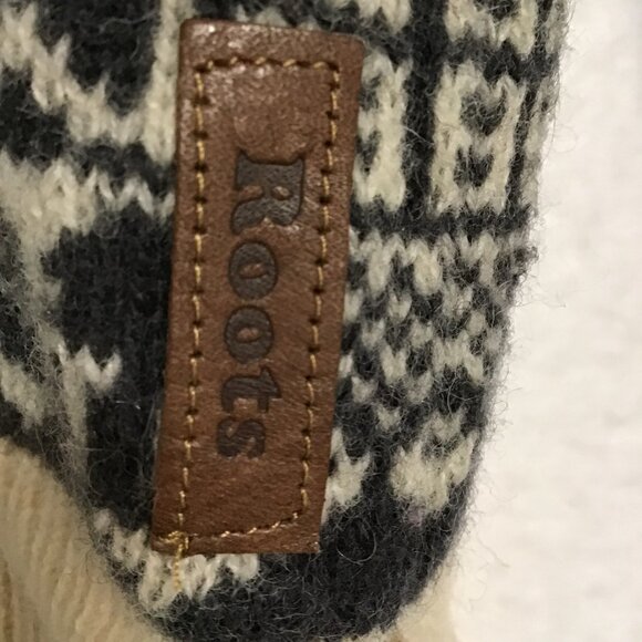 Roots Knit Wool Fair Isle Scoop Neck Sweater Size S - Picture 11 of 12